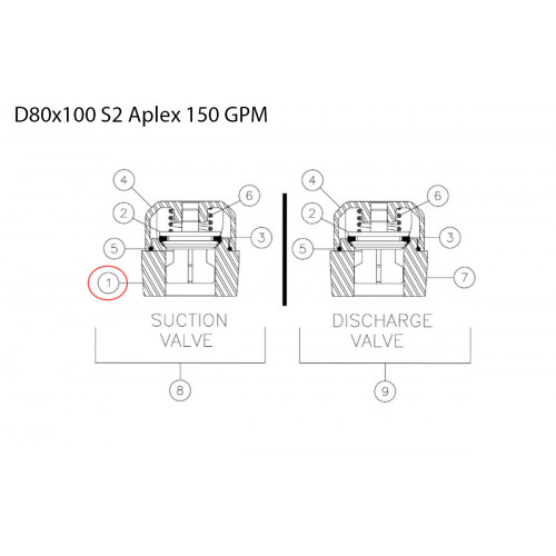 image 277781043 Valve seat - suction for Vermeer Navigator D80x100 S2 Aplex 150 GPM BORG Pumps GMBH