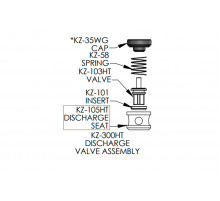 Discharge Valve Seat Wing-Guided HT for KERR KZ-3150PT (KZ-105HT)
