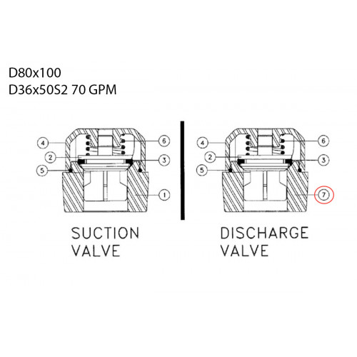 image 279264001 Piston - fastener end for Vermeer Navigator D80x100 S2 Aplex 150 GPM BORG Pumps GMBH