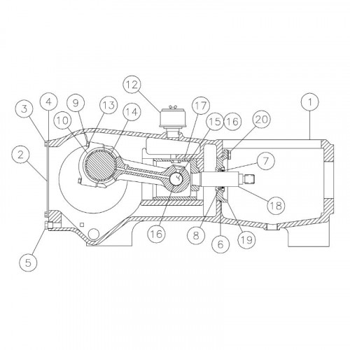 #10 - Connecting rod assembly 277780013 Aplex 200 GPM