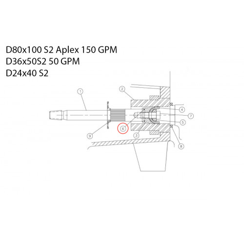 image 220741075 O-ring-polyurethane (size 024) for Vermeer Navigator D80x100 S2 Aplex 150 GPM BORG Pumps GMBH
