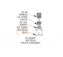 Suction Valve Seat Wing-Guided HT for KERR KZ-3150PT (KZ-104HT)
