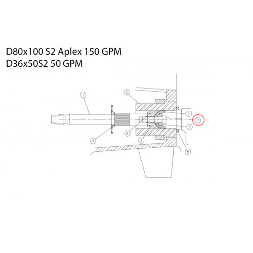 Piston - fastener end 279264001 Aplex 150 GPM