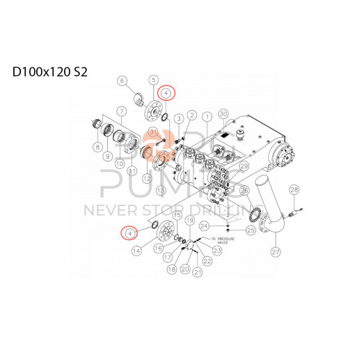 Gasket - discharge (4.125 od) 277780002 Aplex 200 GPM