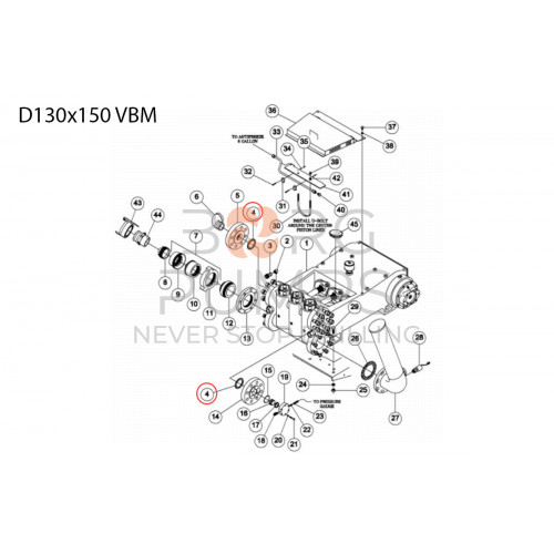 Gasket - discharge (4.125 od) 277780002 Aplex 200 GPM