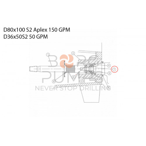 Piston - fastener end 279264001 Aplex 150 GPM