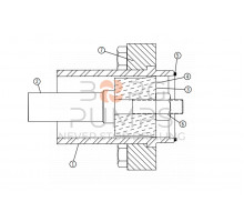 Piston Cup Assembly, 4-1/2", Black Rubber for Aplex (7201-0731-00K)