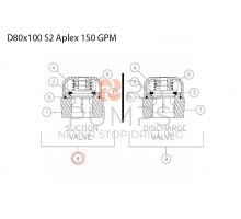 Valve assembly - suction 277781057 Aplex 150 GPM