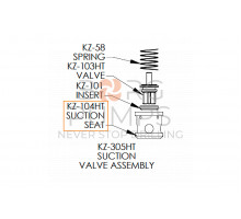 Suction Valve Seat Wing-Guided HT for KERR (KZ-104HT)