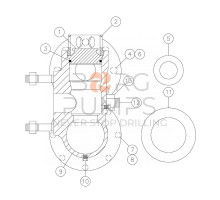 Stud - power frame to liquid end 277780070 Aplex 200 GPM