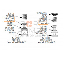 Valve Inserted Wing-Guided Stainless Steel HT for KERR (KZ-103HT)