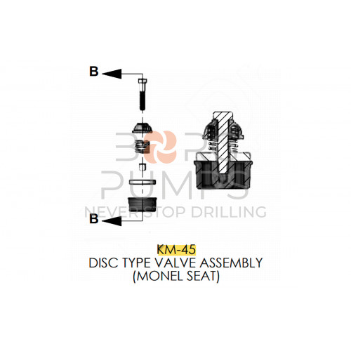 pic_valve_seat_monel_disc_type_km_47.jpg image Delrin Valve Complete with Monel Seat for KERR (KM-45) BORG Pumps GMBH