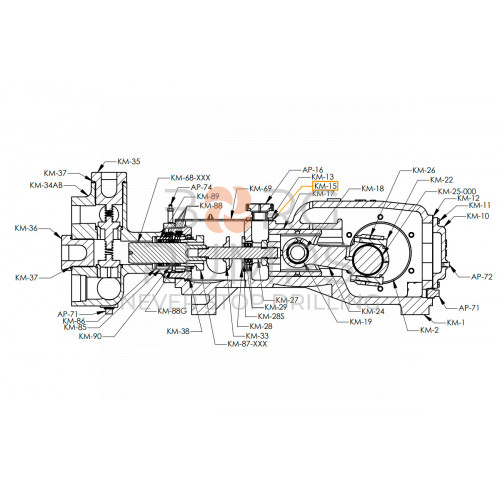 img_crosshead_cover_plate_gasket_km_15.jpg foto Crosshead Cover Plate Gasket for KERR (KM-15) BORG Pumps GMBH