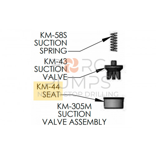 pic_delrin_valve_complete_with_monel_seat_km_45.jpg image Valve Seats (Monel) for KERR (KM-44) BORG Pumps GMBH