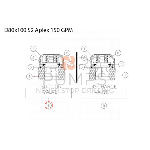 image 277781057 Valve assembly - suction for Vermeer Navigator D80x100 S2 Aplex 150 GPM BORG Pumps GMBH