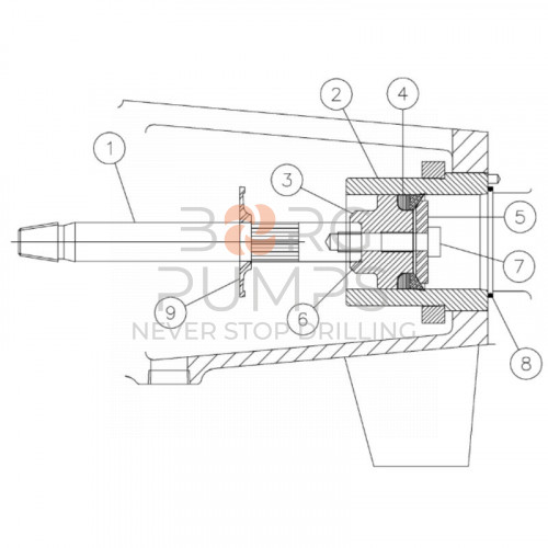 pic_296251338-Piston-hub-for-Vermeer-Navigator-D80x100-S2-Aplex-150-GPM.jpg image 296251338 Piston hub for Vermeer Navigator D80x100 S2 Aplex 150 GPM BORG Pumps GMBH