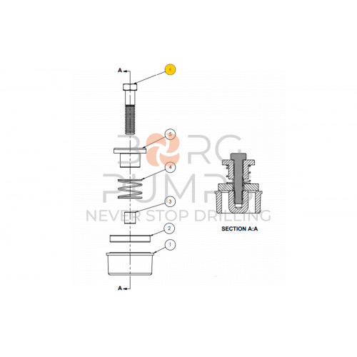 pic_spring_retainer_disc_type_kmv50.jpg image Capscrew Disc Type Valve for KERR (KM-49) BORG Pumps GMBH