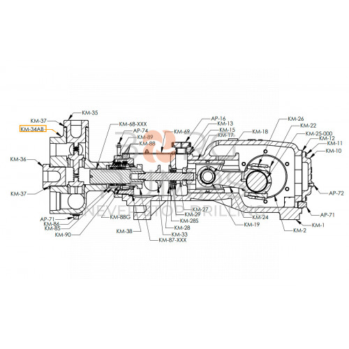 pic_fluid_end_albz_vessel_only_km_34ab.jpg image Fluid End (ALBZ) Vessel Only for KERR (KM-34AB) BORG Pumps GMBH
