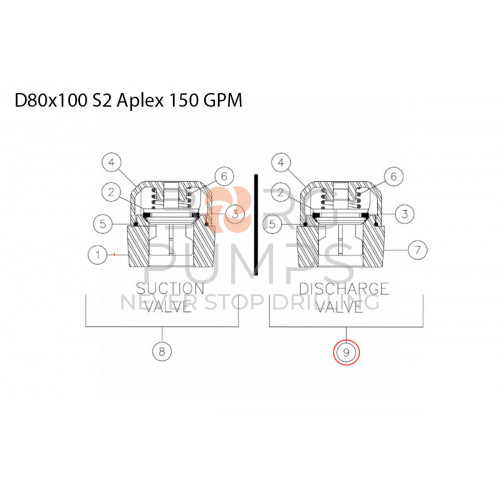 image 277781059 Valve assembly - discharge for Vermeer Navigator D80x100 S2 Aplex 150 GPM BORG Pumps GMBH