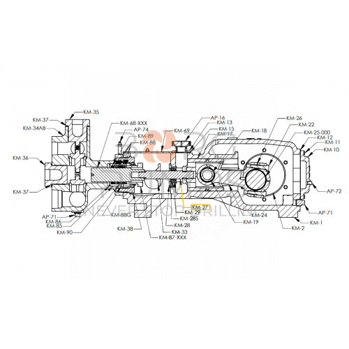pic_pony_rod_wiper_ring_fiber_km_30.jpg image Pony Rod with Jam Nut Installed for KERR (KM-27) BORG Pumps GMBH